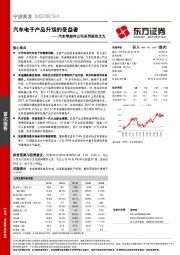 汽车零部件公司系列报告之九：汽车电子产品升级的受益者