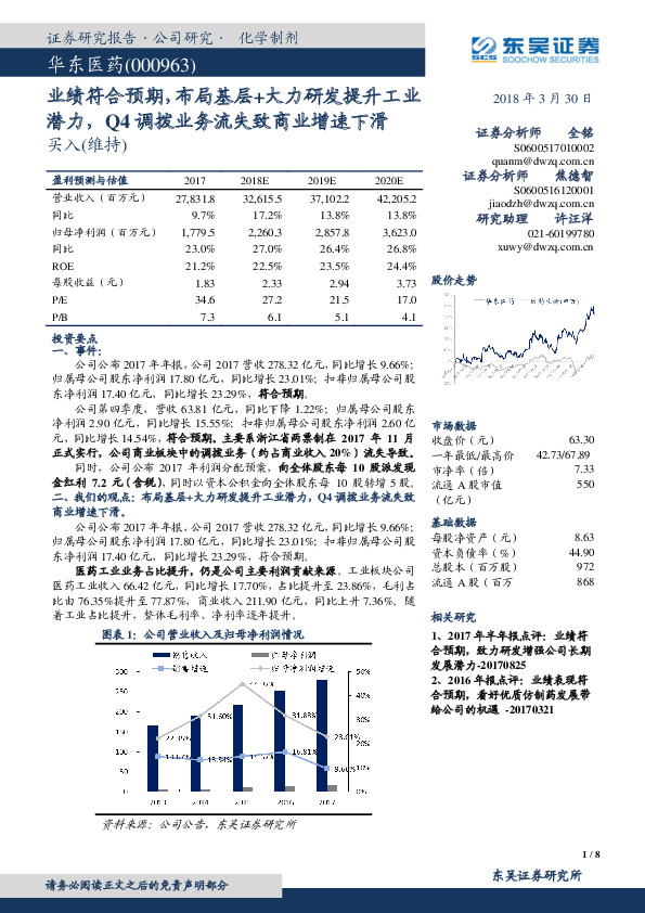 业绩符合预期，布局基层+大力研发提升工业潜力，Q4调拨业务流失致商业增速下滑