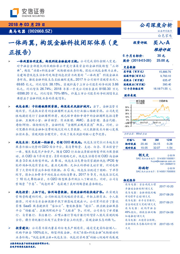 一体两翼，构筑金融科技闭环体系（更正报告）