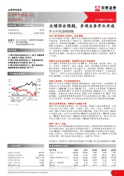 业绩符合预期，多项业务齐头并进