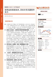 2017年报点评：信用业务表现优异，资本补充巩固竞争实力