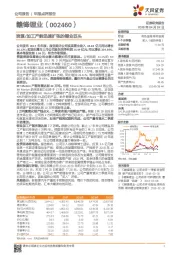 资源/加工产能迅速扩张的锂业巨头