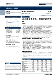 2017年年报点评:主业持续高增长,积极开拓新领域