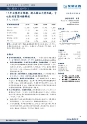 17年业绩符合预期，跑马圈地力度不减，卡位红利有望持续释放