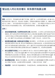 营业收入同比有所增长 财务费用拖累业绩