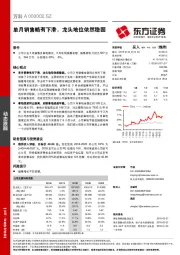 单月销售略有下滑，龙头地位依然稳固