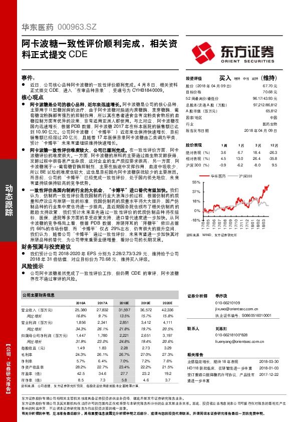 阿卡波糖一致性评价顺利完成，相关资料正式提交CDE
