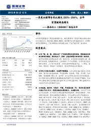 动态点评:一季度业绩预告同比增长233%~254%,全年有望继续高增长