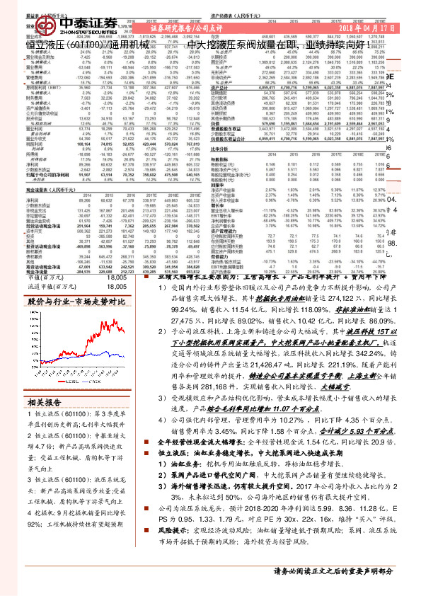 中大挖液压泵阀放量在即，业绩持续向好！