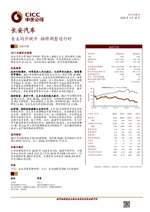 自主均价提升 福特调整进行时