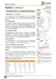 一季报利润符合预期，员工持股彰显领导层经营信心