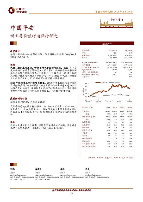新业务价值增速保持领先