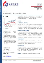 业绩平稳增长，未来三年再造个齐翔
