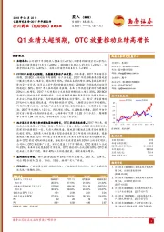 Q1业绩大超预期，OTC放量推动业绩高增长