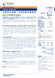 业绩符合预期，全新渠道发展战略2018年有望正式发力