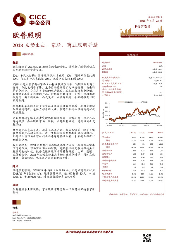 2018主动出击，家居、商业照明并进