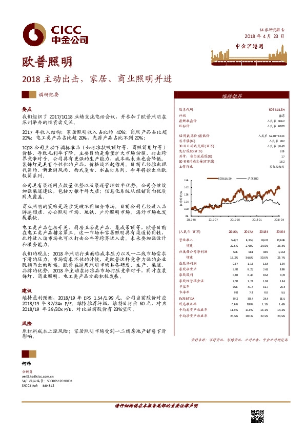 2018主动出击，家居、商业照明并进