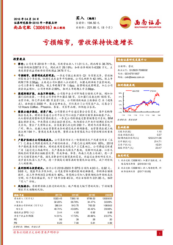 亏损缩窄，营收保持快速增长