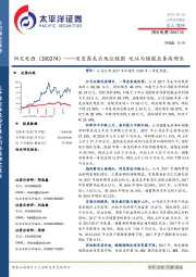 逆变器龙头地位稳固 电站与储能业务高增长