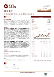 市场回暖趋势明显，Q1业绩保持快速增长