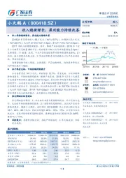 收入稳健增长，盈利能力持续改善