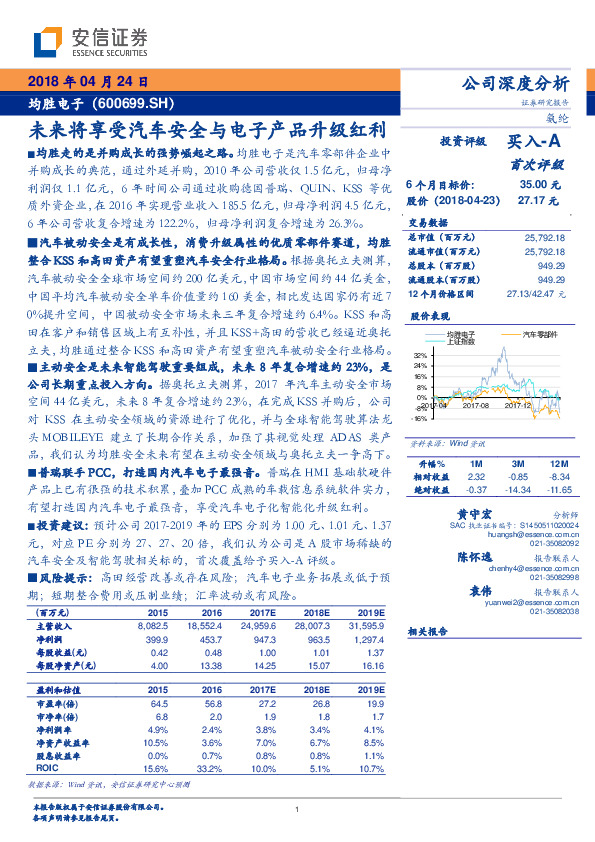 未来将享受汽车安全与电子产品升级红利