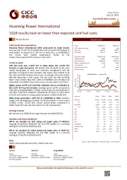 1Q18 results beat on lower than expected unit fuel costs