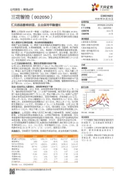 汇兑损益影响明显，主业保持平稳增长
