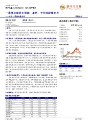 公司一季报业绩点评：一季度业绩符合预期，染料、中间体持续发力