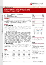 年季报及业务动态点评：业绩符合预期，外延事项仍在推进