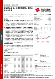 订单同比增长，业绩短期调整，看好未来三年发展