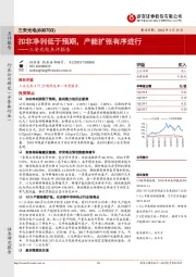 扣非净利低于预期,产能扩张有序进行