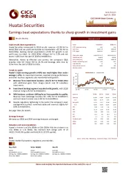 Earnings beat expectations thanks to sharp growth in investment gains