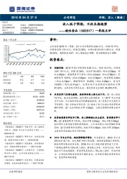 一季报点评：收入低于预期，不改长期趋势