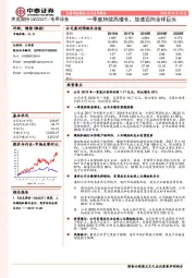 一季度持续高增长，加速迈向全球巨头