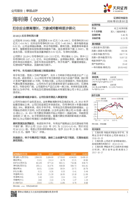 扣非后业绩高增长，万象减持影响逐步弱化