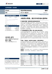 2018年一季度点评：业绩符合预期，提价升级具备改善弹性