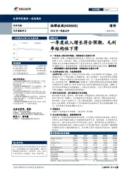 2018年一季报点评：一季度收入增长符合预期，毛利率结构性下滑