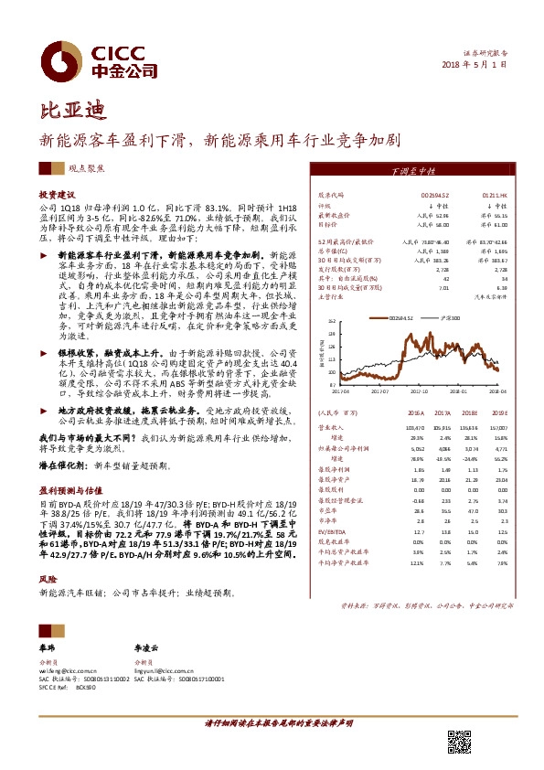 新能源客车盈利下滑，新能源乘用车行业竞争加剧