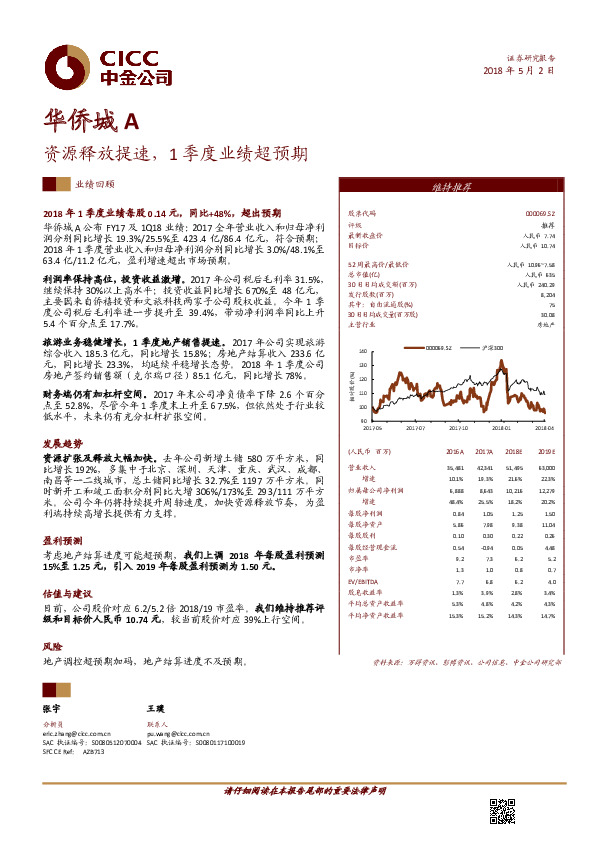 资源释放提速，1季度业绩超预期