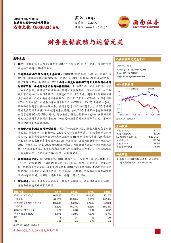财务数据波动与运营无关