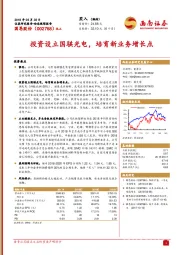 投资设立国骐光电，培育新业务增长点