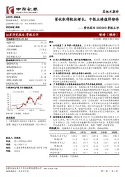 季报点评：营收取得较快增长，中报业绩值得期待