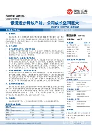 年报点评：银漫逐步释放产能，公司成长空间巨大