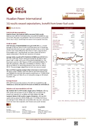 1Q results exceed expectations, benefit from lower fuel costs