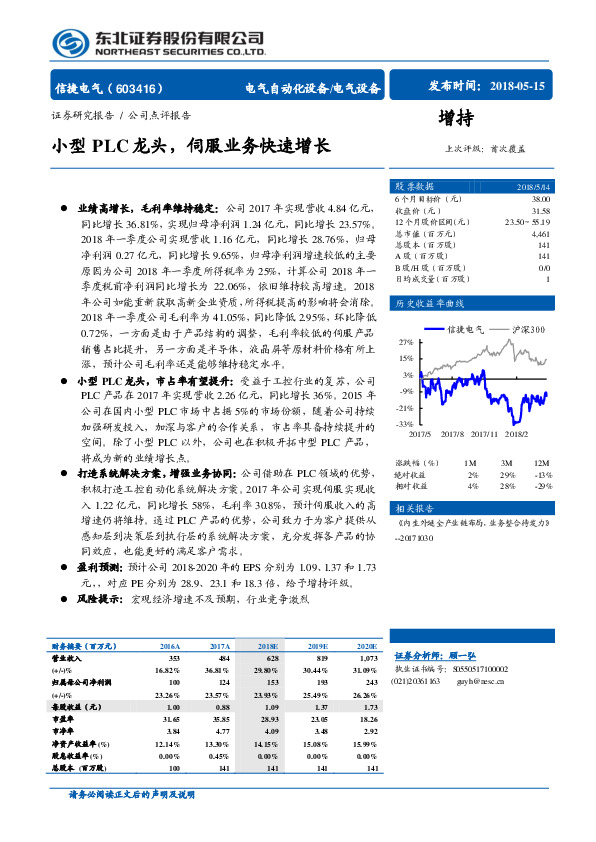 小型PLC龙头，伺服业务快速增长