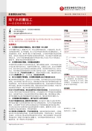 东音股份深度报告：地下水的搬运工