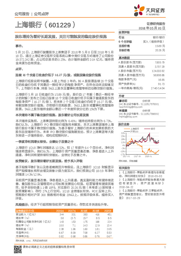 股东增持为看好长期发展，关注可能触发的稳定股价措施
