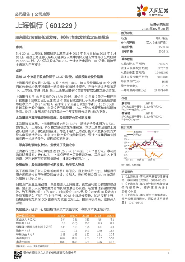 股东增持为看好长期发展，关注可能触发的稳定股价措施