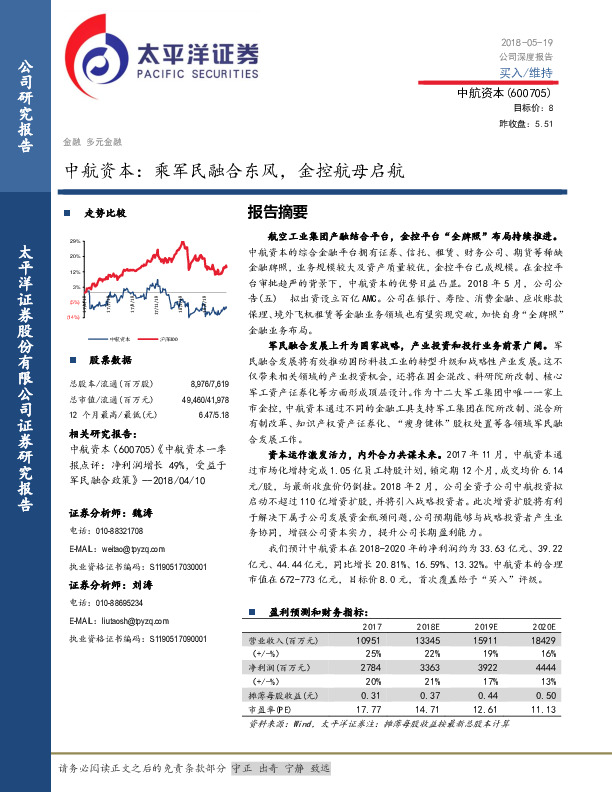 乘军民融合东风，金控航母启航